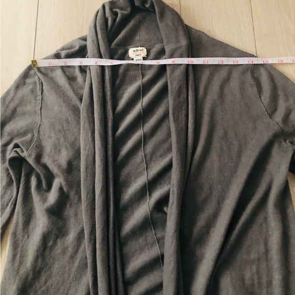 Aritzia Wilfred Silk Cashmere Waterfall Open Front Cardigan in Grey Size S - Picture 2 of 13
